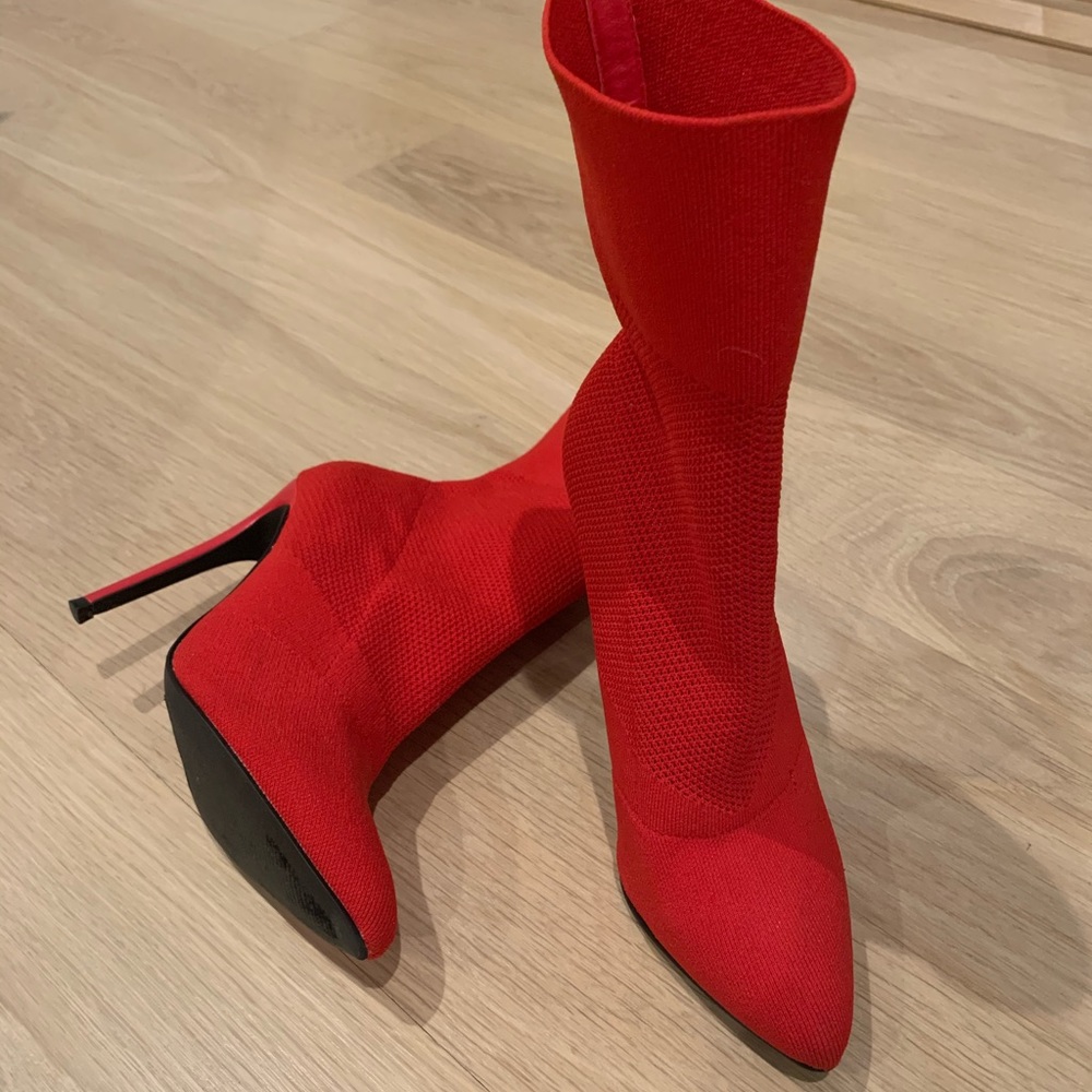 Steve Madden Red Heeled Booties